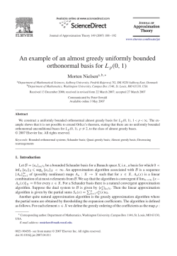 An example of an almost greedy uniformly bounded