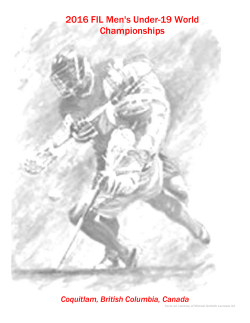 2016 Federation of International Lacrosse Men`s Under