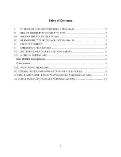 Table of Contents - City of Tallahassee