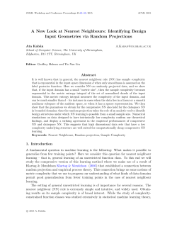 A New Look at Nearest Neighbours: Identifying Benign Input