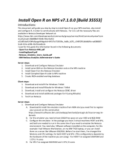 Install Open R on NPS v7.1.0.0