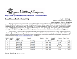 Small Game Knife, Model #74