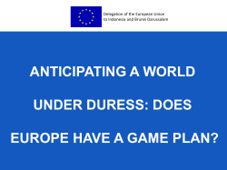 anticipating a world under duress: does europe have a game plan?