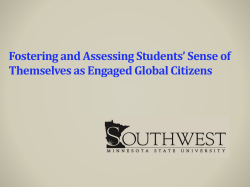Civic Engagement Among SMSU Students Miriam Schultz