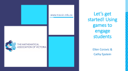 Let`s get started! Using games to engage students