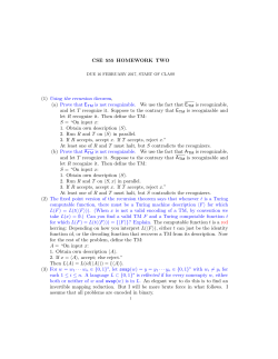 Prove that ETM is not recognizable. We use the fact