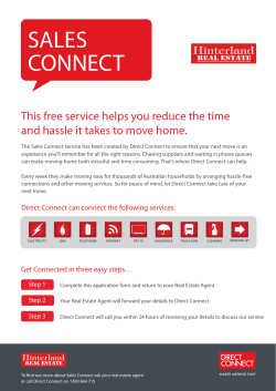 DIRECT CONNECT - Hinterland Real Estate