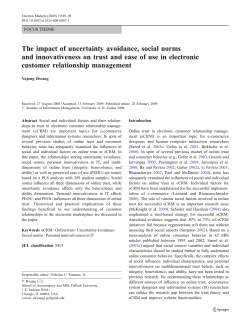 The impact of uncertainty avoidance, social norms and