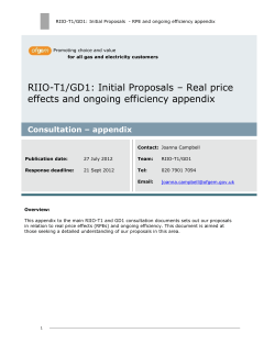 RIIO-T1/GD1: Initial Proposals &ndash; Real price effects and
