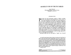Russell`s Use of Truth Tables