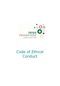 European Code of Ethics for Franchising