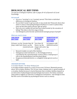disruption of biological rhythms