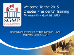 Blueprint to Leadership - Society of Government Meeting