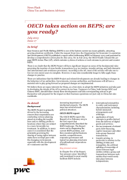 OECD takes action on BEPS