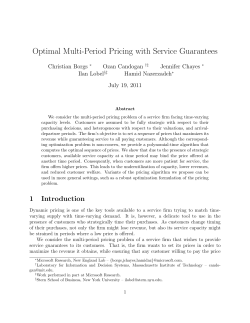 Optimal Multi-Period Pricing with Service Guarantees