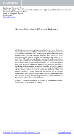 Bounded Rationality and Economic Diplomacy - Assets