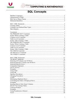 The PRIMARY KEY Constraint