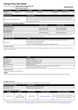 Energy Price Fact Sheet