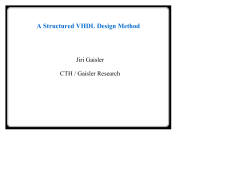 A Structured VHDL Design Method