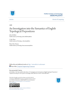 An Investigation into the Semantics of English
