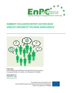 summary evaluation report on feed-back given by - EnPC