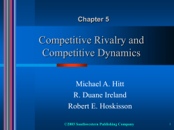 Strategic Management: Competitiveness and Globalization