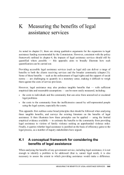 Measuring the benefits of legal assistance services