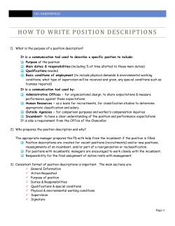 How to Write Position Descriptions