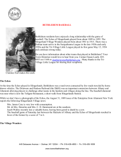 Bethlehem Baseball - Town of Bethlehem