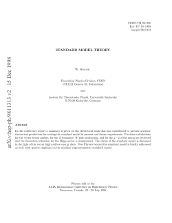 Standard Model Theory