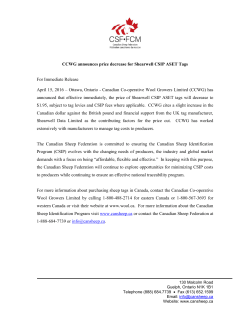 CCWG announces price decrease for Shearwell CSIP ASET Tags