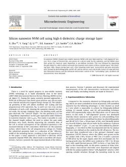 Silicon nanowire NVM cell using high-k dielectric charge