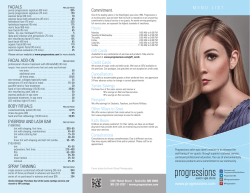 FACIALS FACIAL ADD-ON ............ PRICES FROM BODY RITUALS