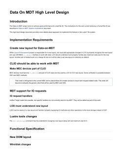 Data On MDT High Level Design