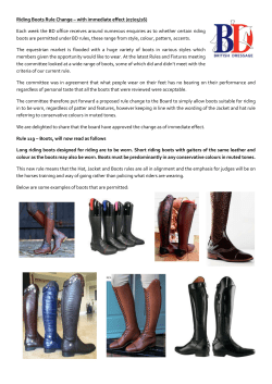 Riding Boots Rule Change