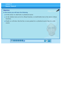 Lecture 17 Reactor Theory-II Objectives In this lecture you will