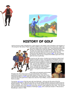 history of golf