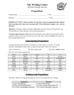 Prepositions DLA