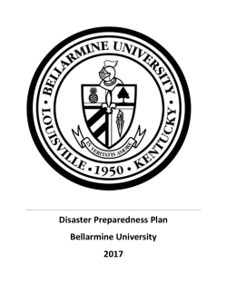 Disaster Preparedness Plan Bellarmine University 2017