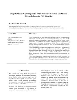 Integrated JIT Lot-Splitting Model with Setup Time Reduction for