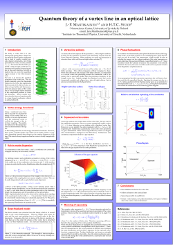 Quantum theory of a vortex line in an optical lattice
