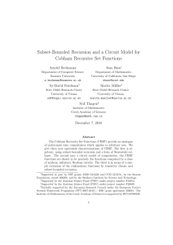 Subset-Bounded Recursion and a Circuit Model for Cobham