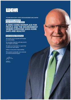 a zero harm workplace for people and the