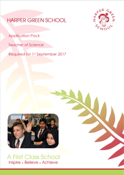 Teacher of Science Person Specification