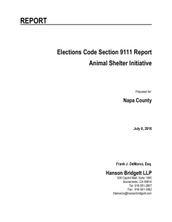 Exhibit F: Elections Code Section 9111 Report