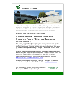 Doctoral Student / Research Assistant in Household