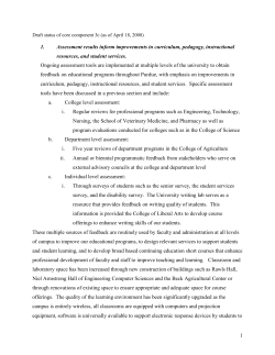 Programs at Purdue in response to examples of