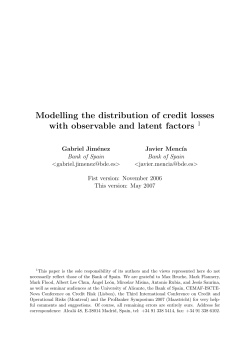 Modelling the distribution of credit losses with observable and latent