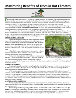 Maximizing Benefits of Trees in Hot Climates