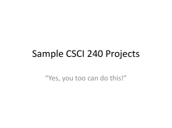 Sample CSCI 240 Projects